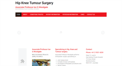 Desktop Screenshot of hipkneetumoursurgery.com